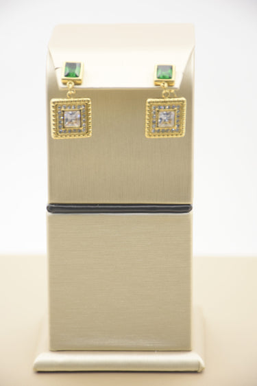 Exclusive Stainless Steel Earrings with 18K Gold Finish